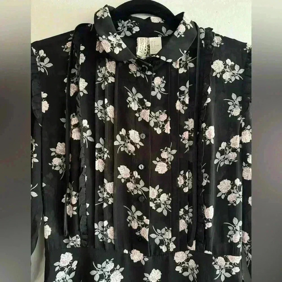 Chiffon Floral short flowy dress with frills - Picture 3 of 11